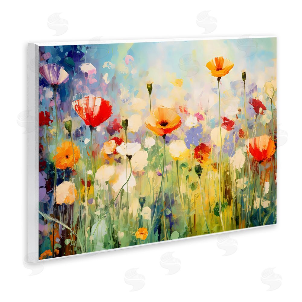 Creative Studio Sunlit Meadow of Colorful Blooms Wall Plaque Printed Art