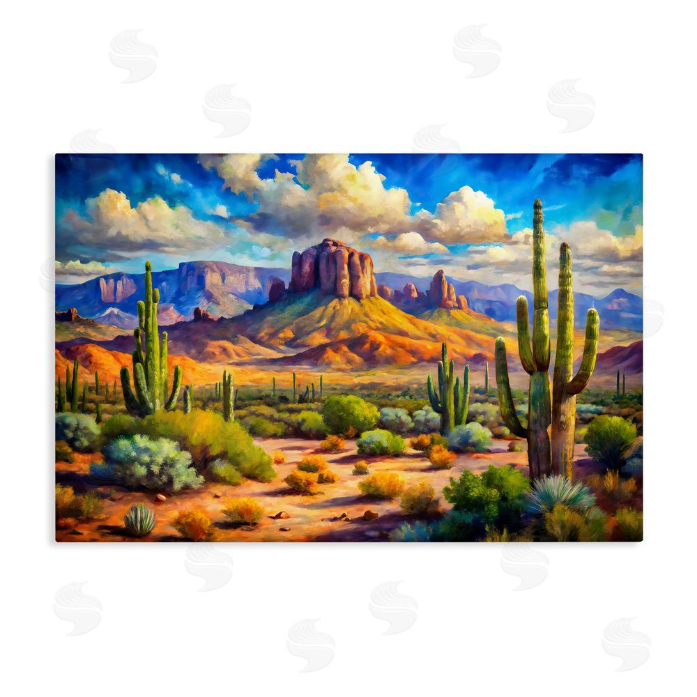 Creative Studio Majestic Saguaro Desert Landscape Stretched Canvas Wall Art