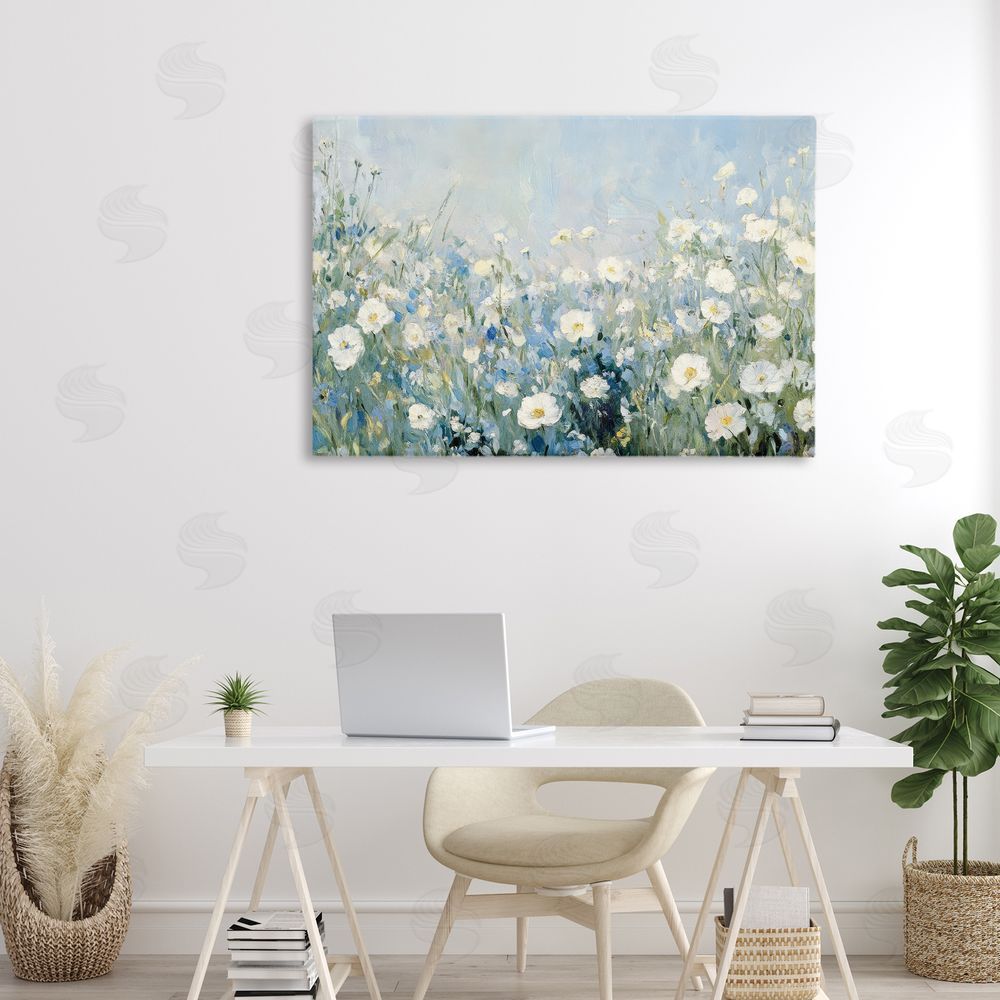 Petal Prints Design Meadow Foliage Dream Stretched Canvas Wall Art in Room