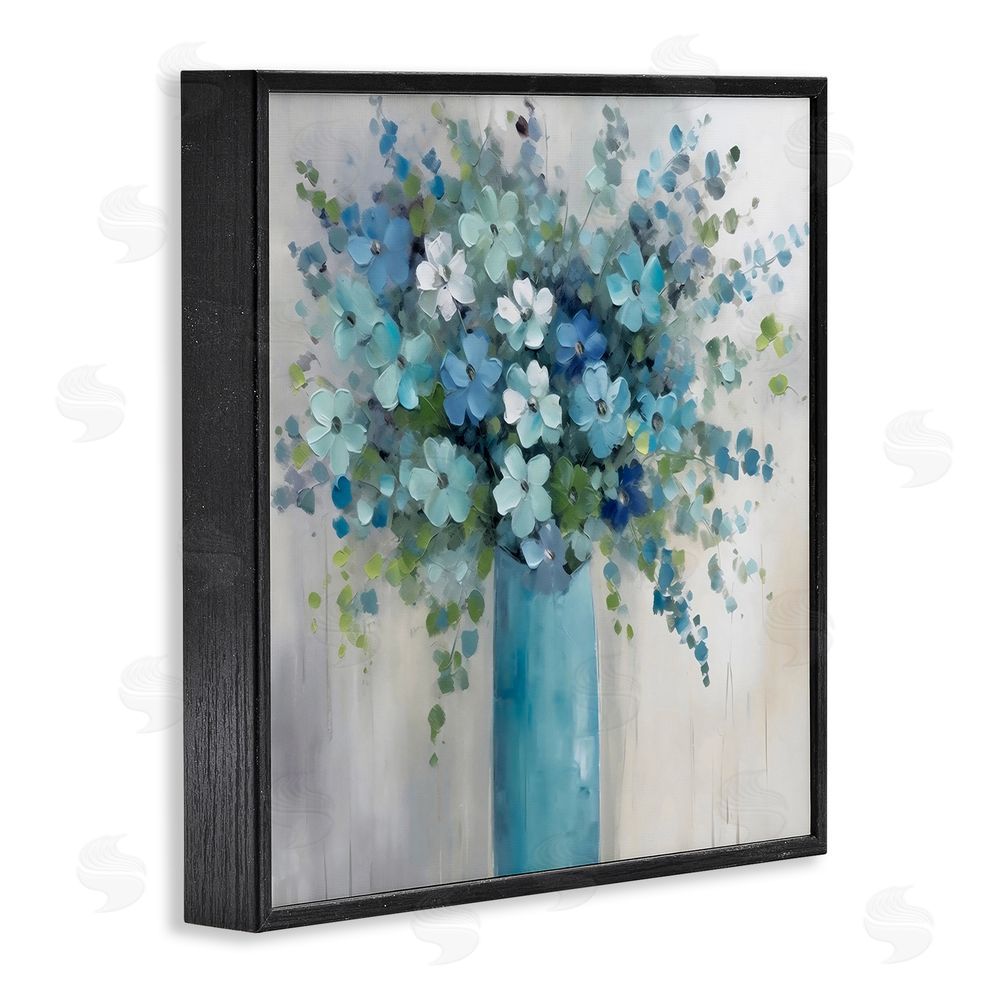 Creative Studio Indigo Bouquet in Blue Vase Black Framed Giclee Wall Art