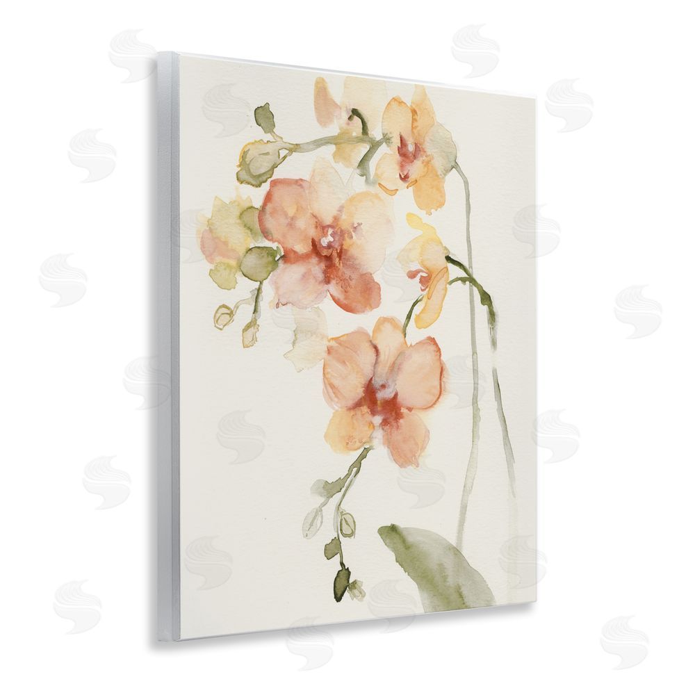 Victoria Barnes Peach Orchid in Bloom Wall Plaque Home Decor Art Print