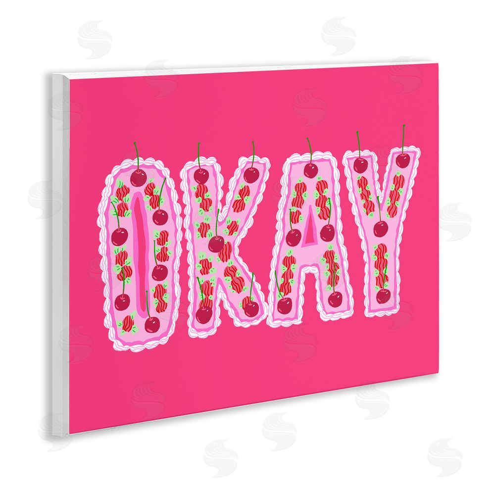 Ziwei Li Okay Cherry Cake Wall Plaque Home Decor Art Print