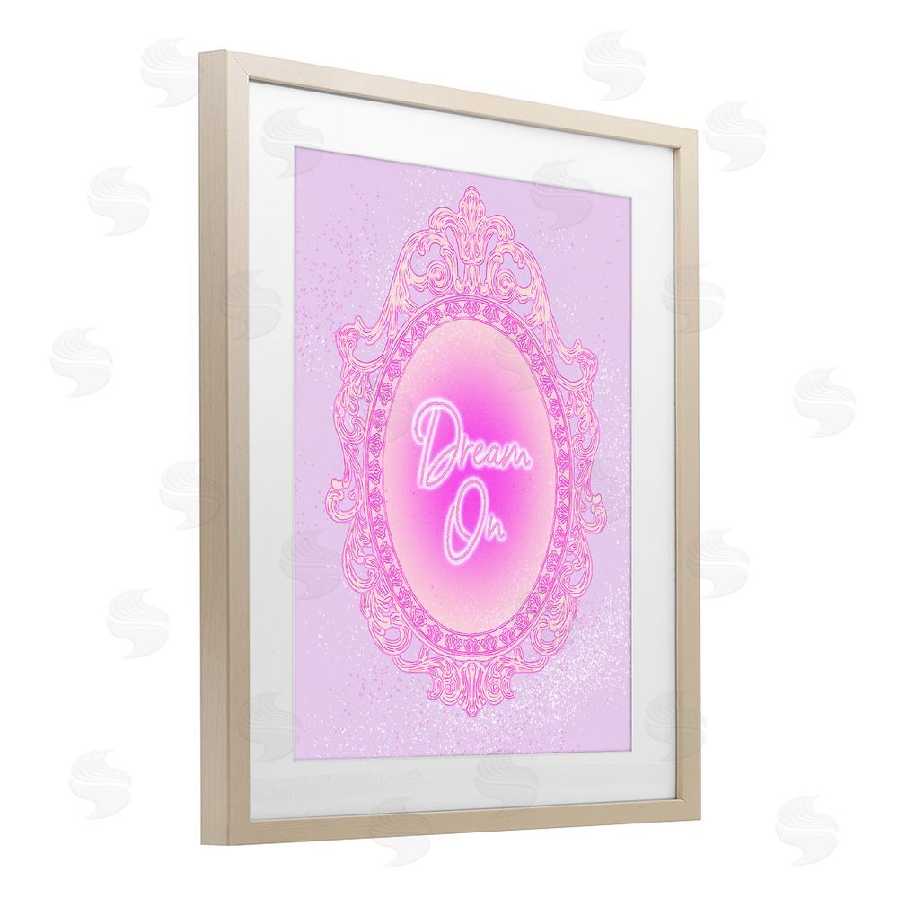 Ziwei Li Dream On Ornate Mirror Brown Framed Print Under Glass Wall Art