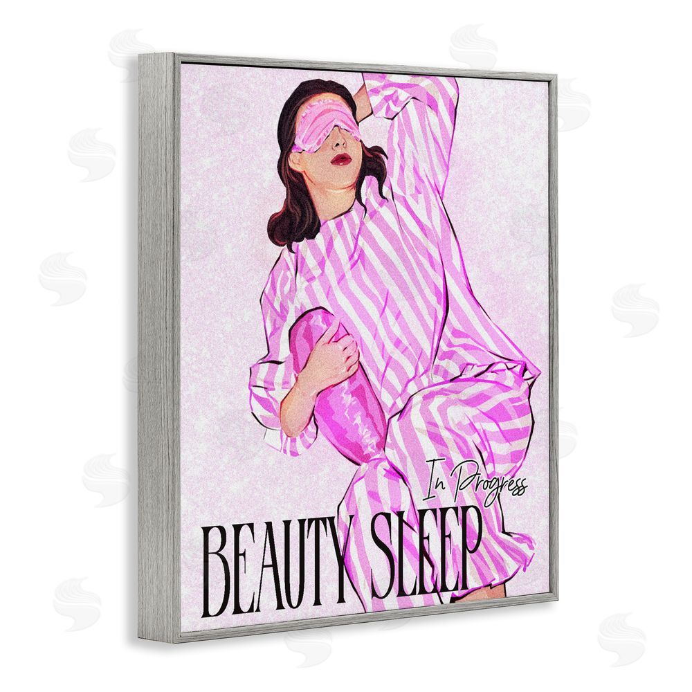 Ziwei Li Beauty Sleep In Progress Gray Framed Giclee Wall Art Print