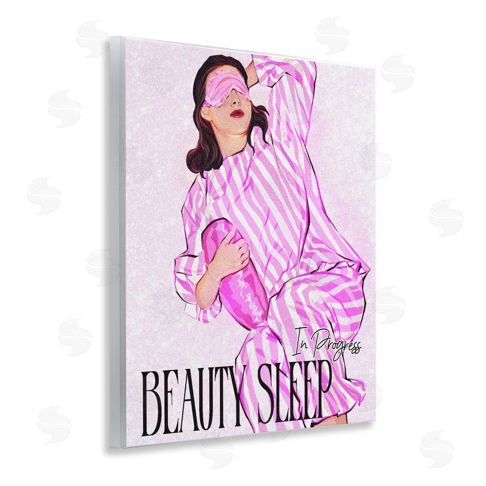 Ziwei Li Beauty Sleep In Progress Wall Plaque Art Print with White Foil Wrap