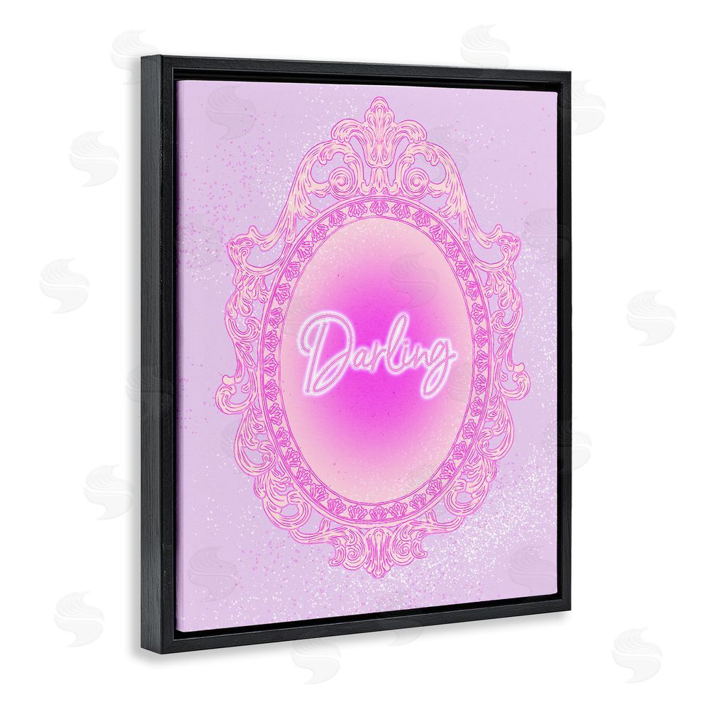 Ziwei Li Darling Ornate Mirror Black Floating Frame Canvas Wall Art Print