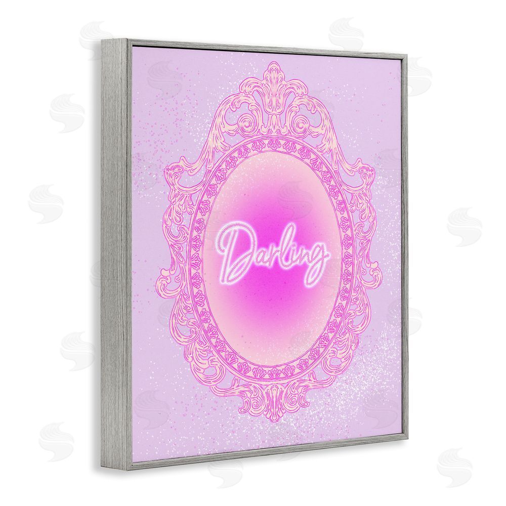Ziwei Li Darling Ornate Mirror Gray Framed Giclee Wall Art Print
