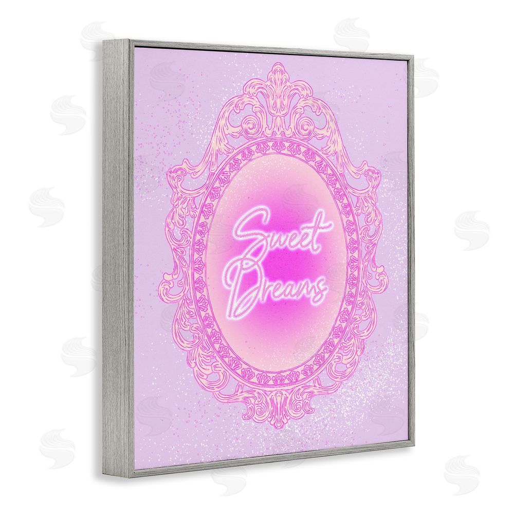 Ziwei Li Sweet Dreams Ornate Mirror Gray Framed Giclee Wall Art Print