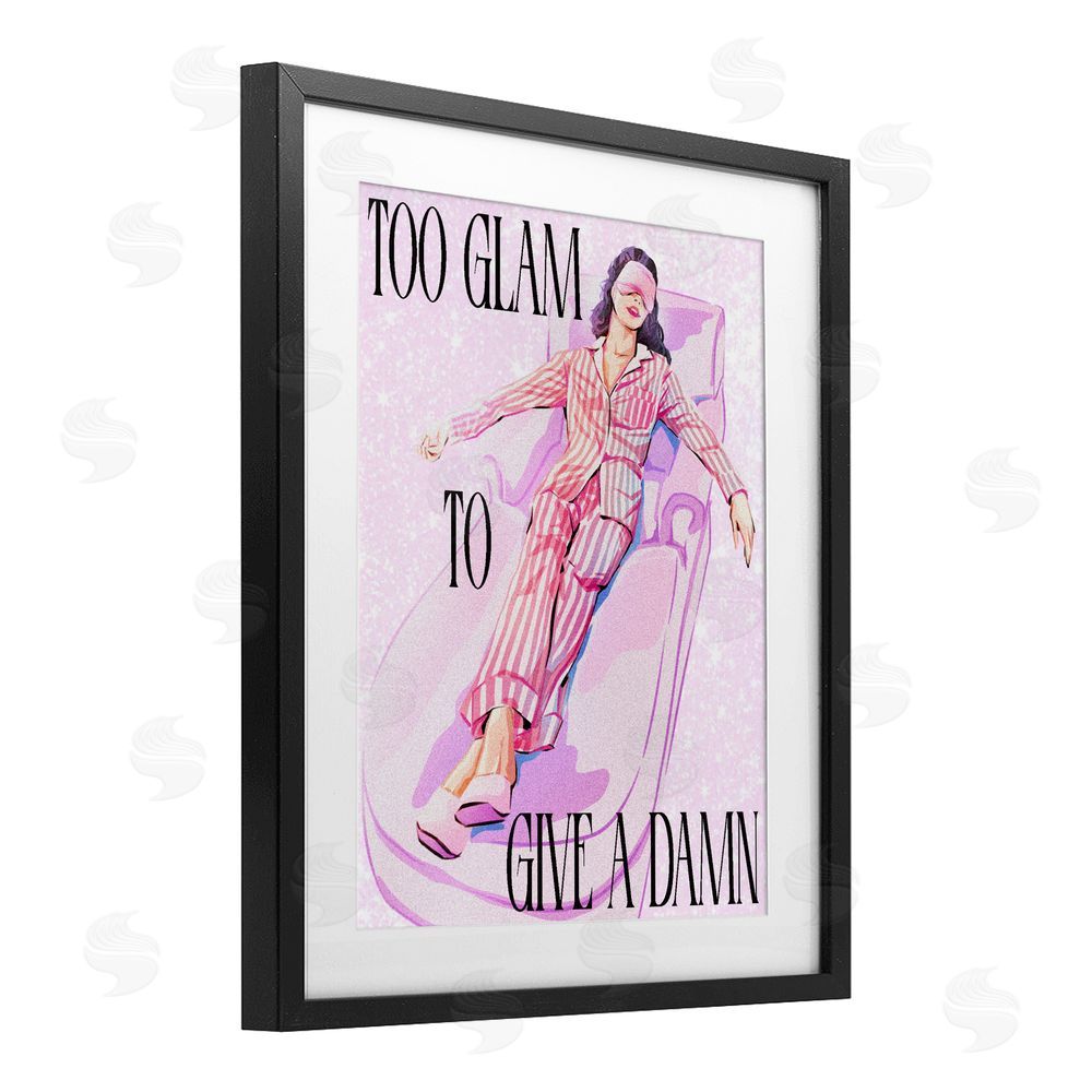 Ziwei Li To Glam To Care Black Framed Print Under Glass with White Mat Wall Art