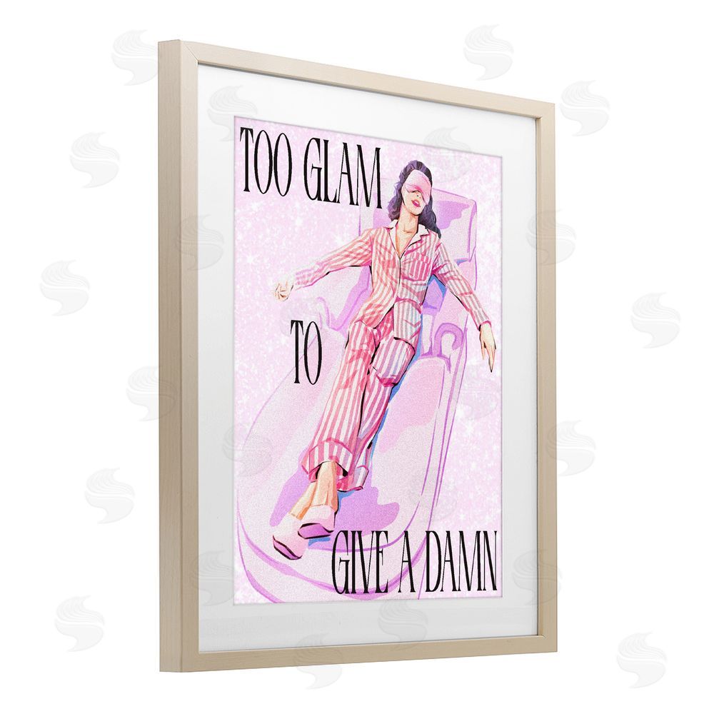 Ziwei Li To Glam To Care Brown Framed Print Under Glass with White Mat Wall Art