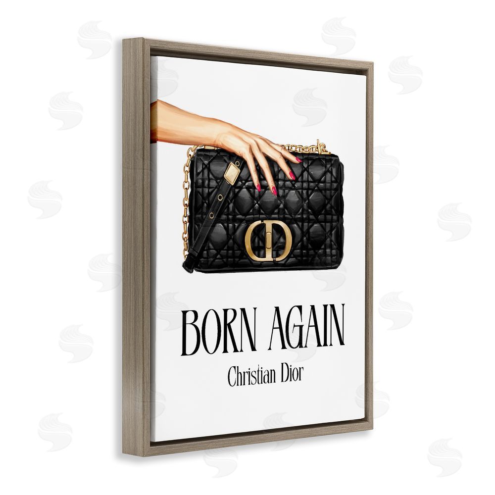 Ziwei Li Born Again Christian Luxury Brown Floating Frame Stretched Canvas Wall Art Print
