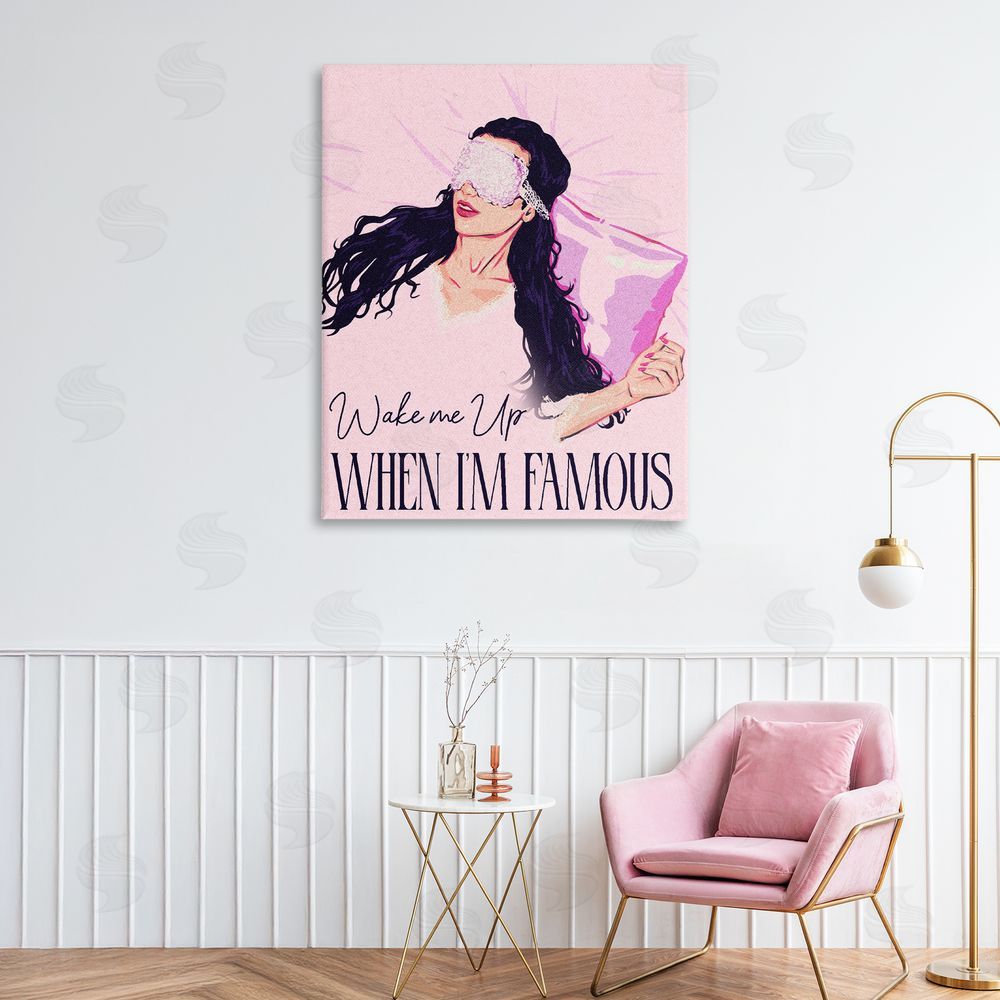 Ziwei Li Wake Me Up When Famous Stretched Canvas on Wall