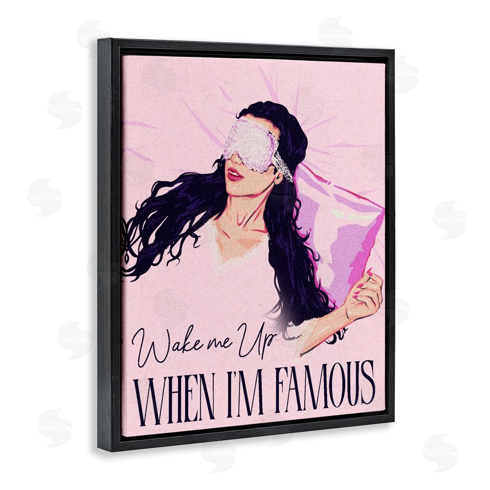 Ziwei Li Wake Me Up When Famous Black Floating Framed Canvas Wall Art Print