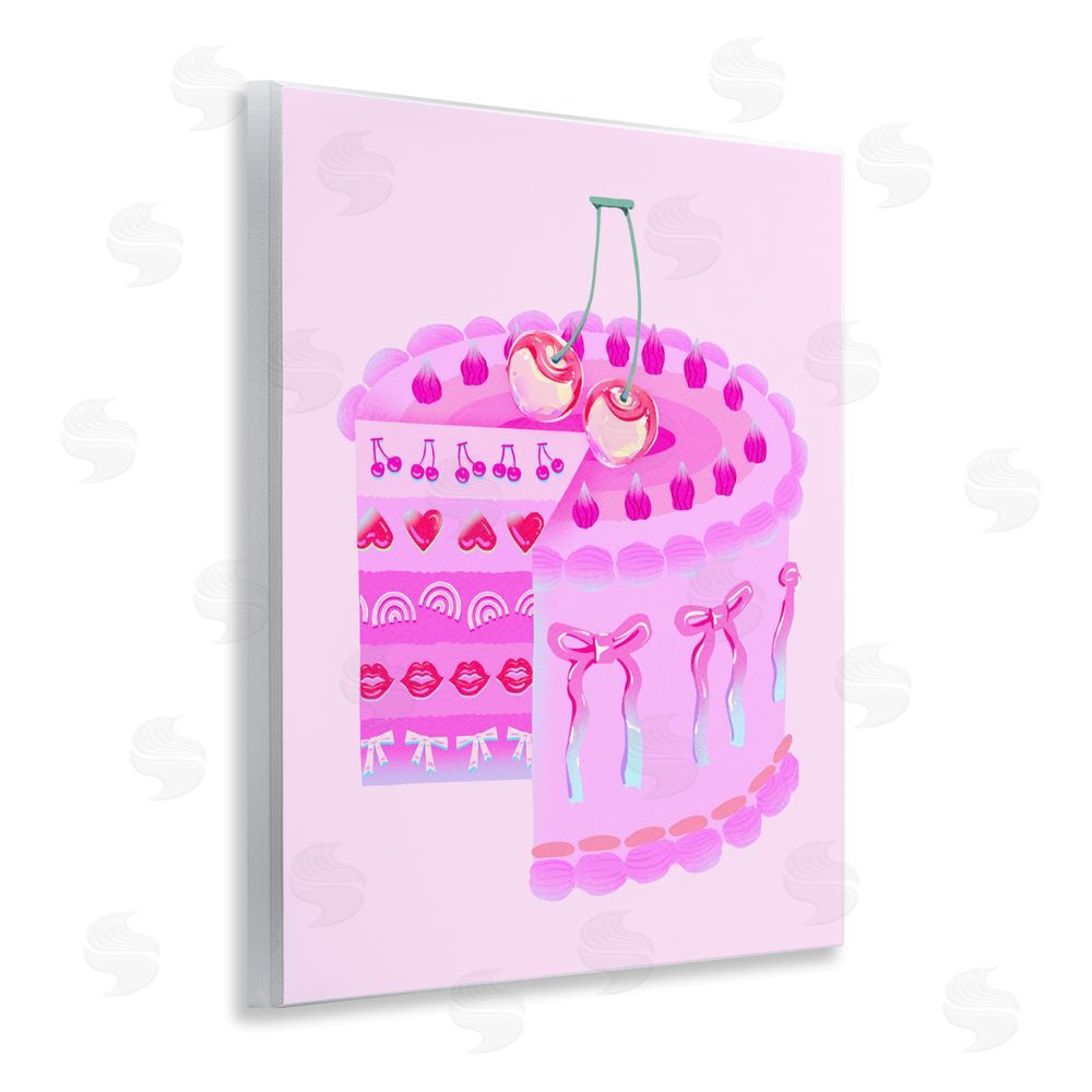 Ziwei Li Pastel Cherry Layered Cake Wall Plaque Home Decor Art Print