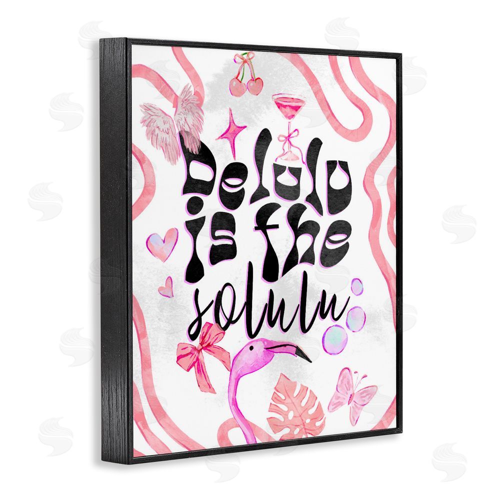 Ziwei Li Delulu Is The Solulu Black Framed Giclee Wall Art Print