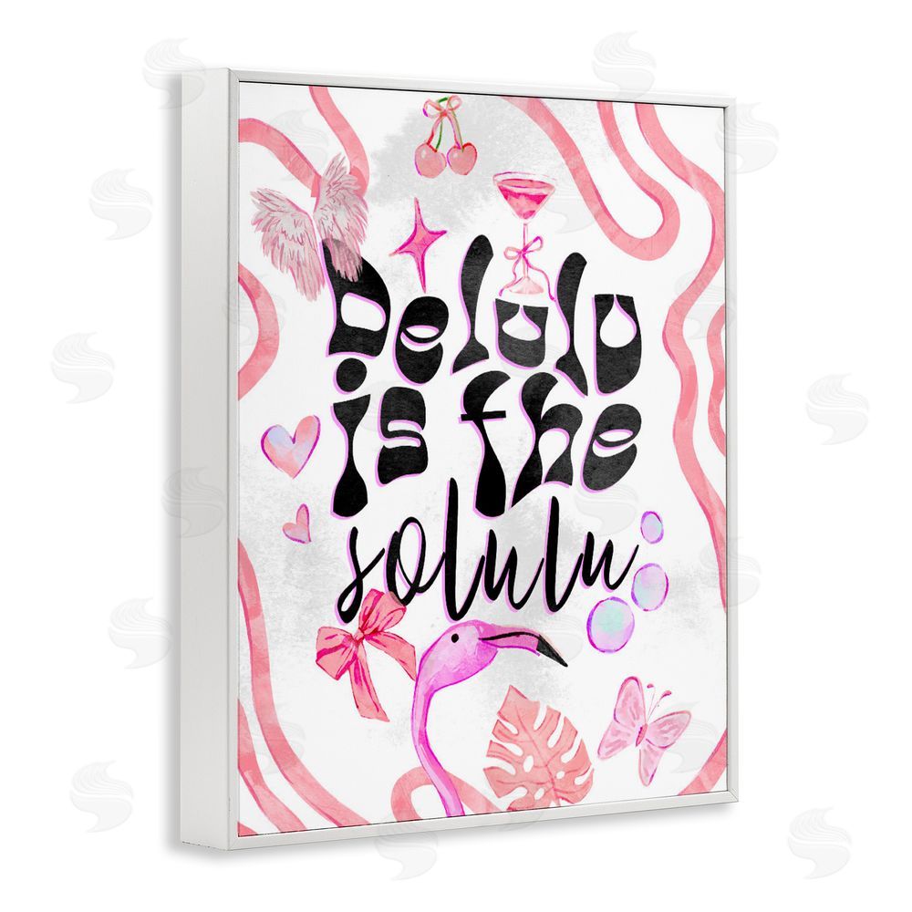Ziwei Li Delulu Is The Solulu White Framed Giclee Wall Art Print