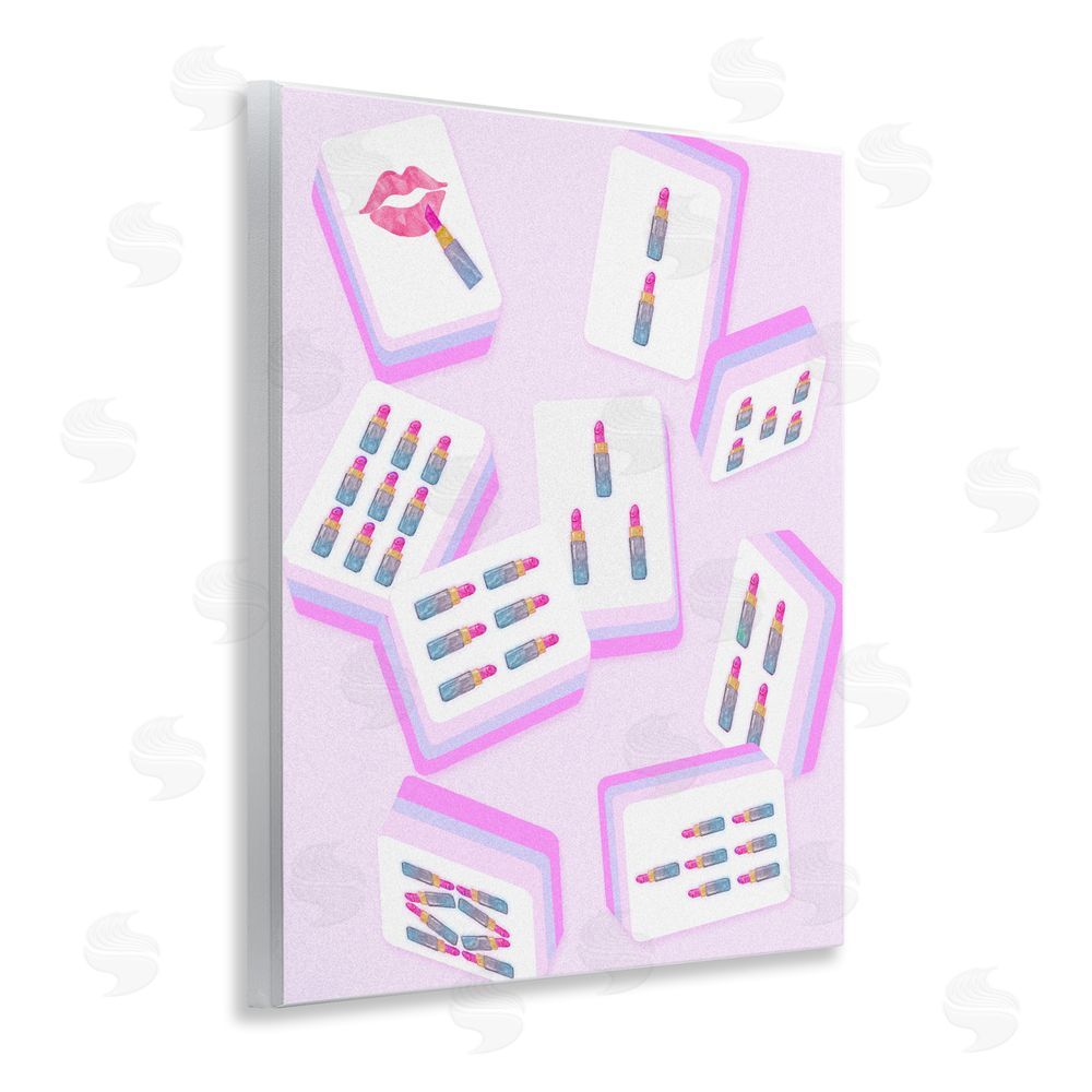 Ziwei Li Glam Lipstick Mahjong Tiles Wall Plaque Home Decor Art Print