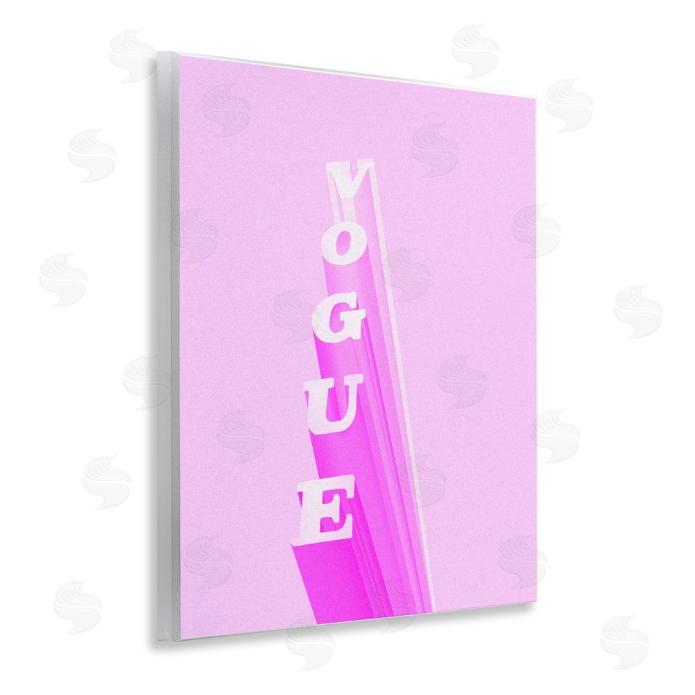 Ziwei Li Pink Vertical Glam Lettering Wall Plaque Home Decor Art Print
