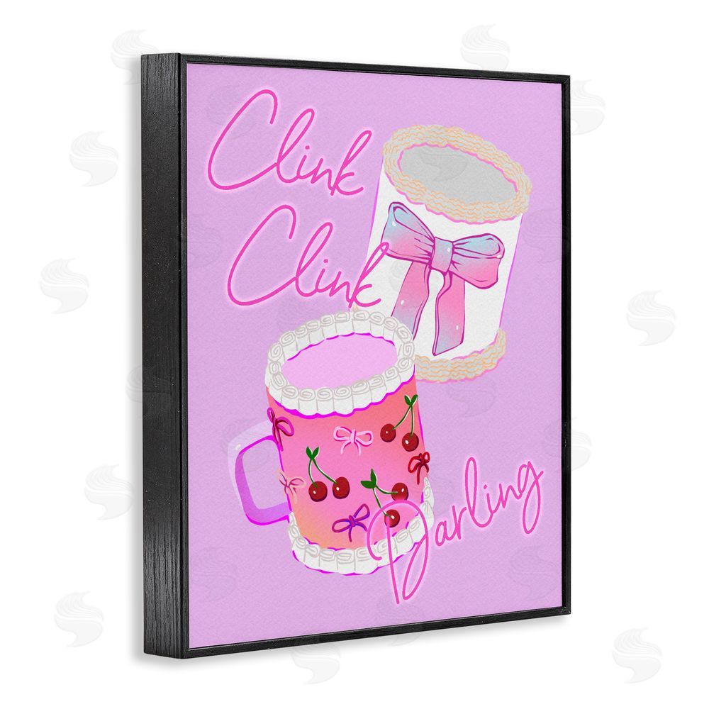 Ziwei Li Clink Darling Cherry Mug Black Framed Giclee Wall Art Print