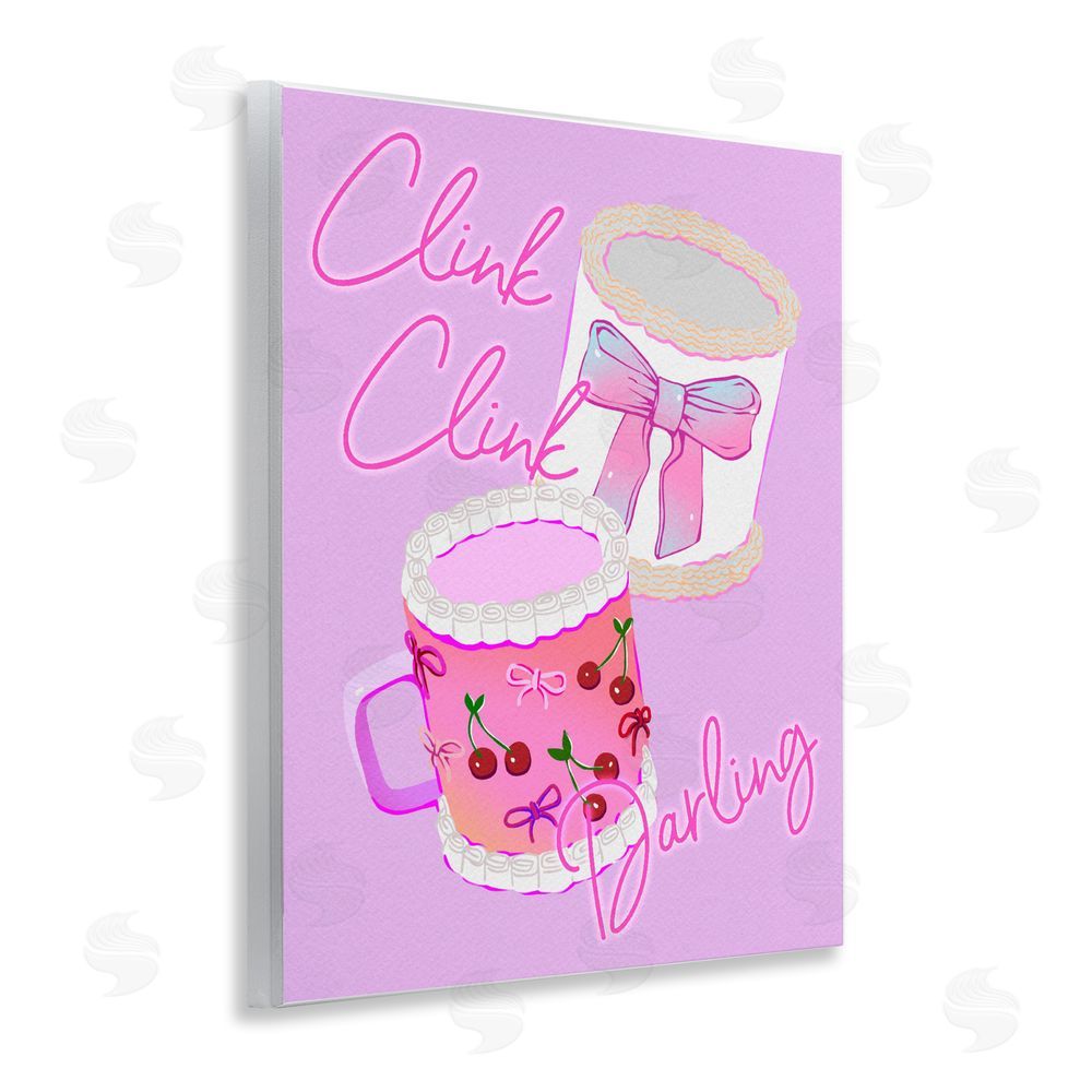 Ziwei Li Clink Darling Cherry Mug Wall Plaque with Fixed Lithograph Print