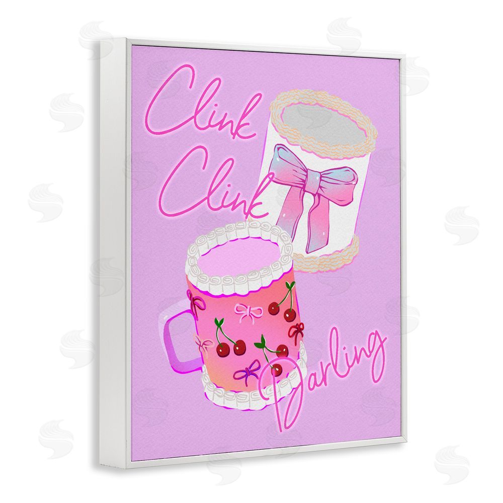 Ziwei Li Clink Darling Cherry Mug White Framed Giclee Wall Art Print