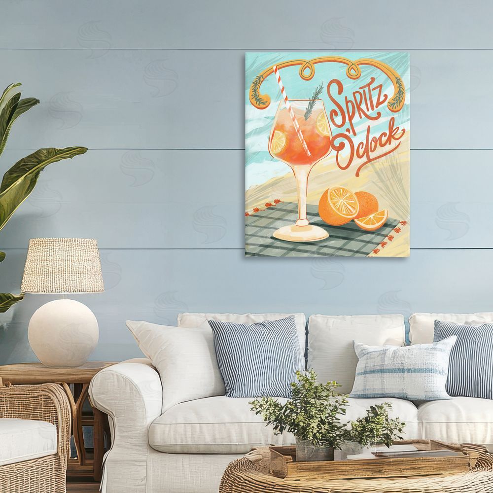 Connie Summers Spritz O'Clock Citrus Cocktail Stretched Canvas on Wall