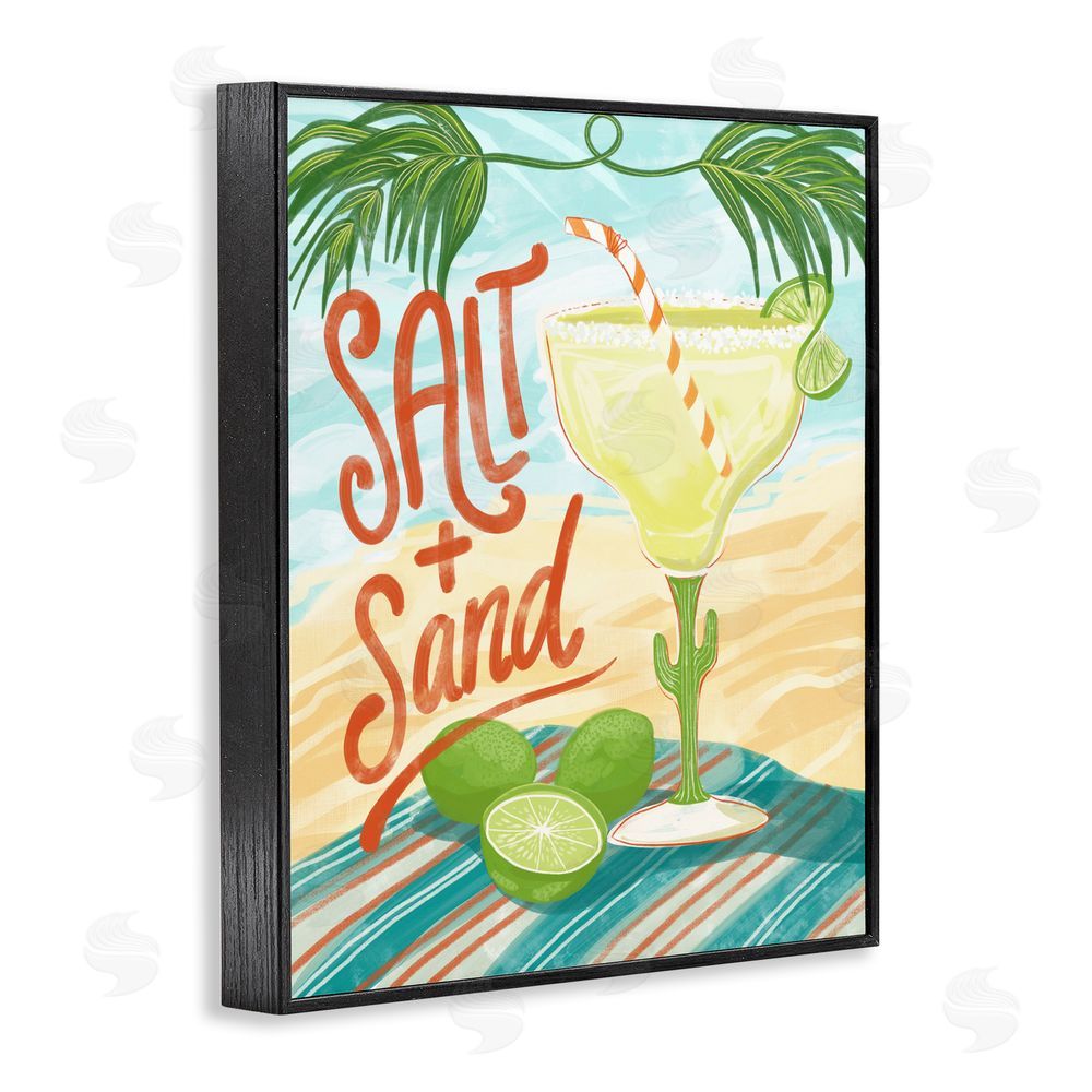Connie Summers Salt & Sand Margarita Black Framed Giclee Wall Art Print