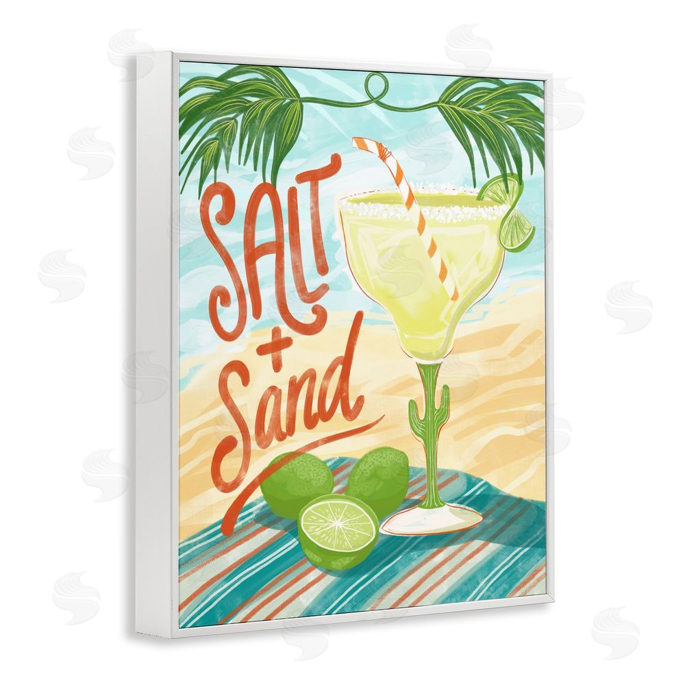 Connie Summers Salt & Sand Margarita White Framed Giclee Wall Art Print