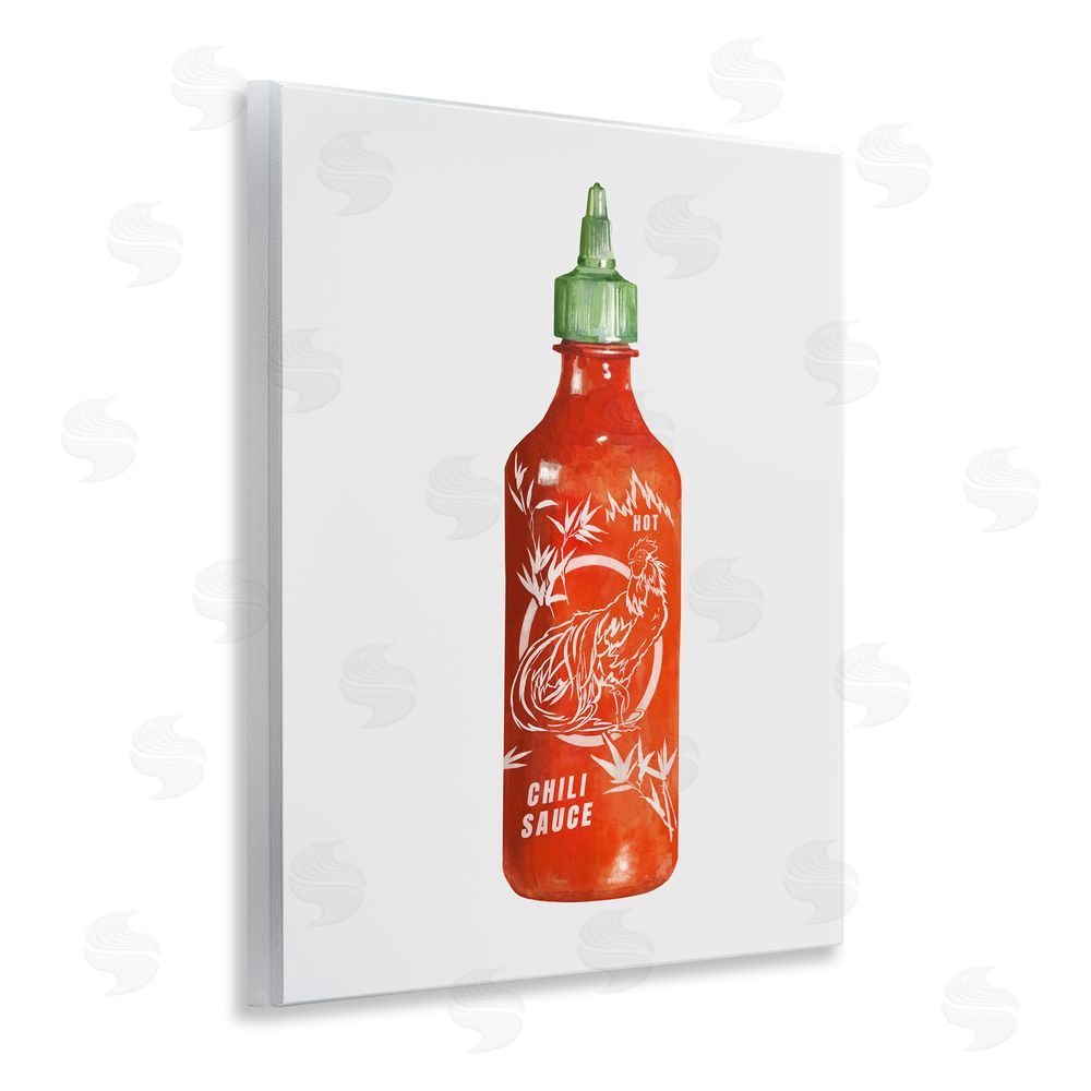 Radhika Modi Iconic Hot Sauce Bottle Wooden Wall Plaque Art Print
