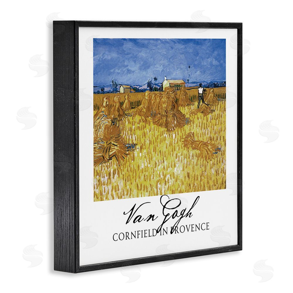 Vintage Hustle Van Gogh Cornfield Provence Black Framed Giclee Wall Art Print