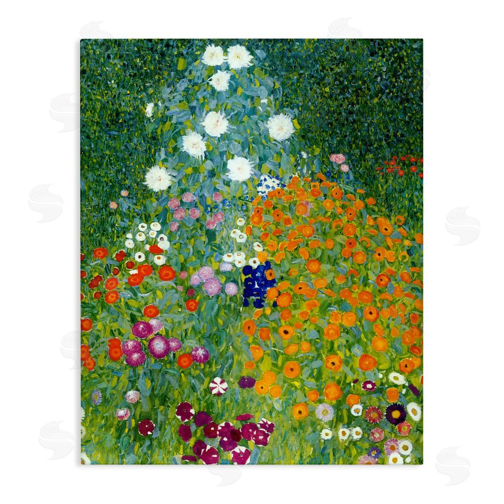 Vintage Hustle Farm Garden Classic Klimt Stretched Canvas Wall Art