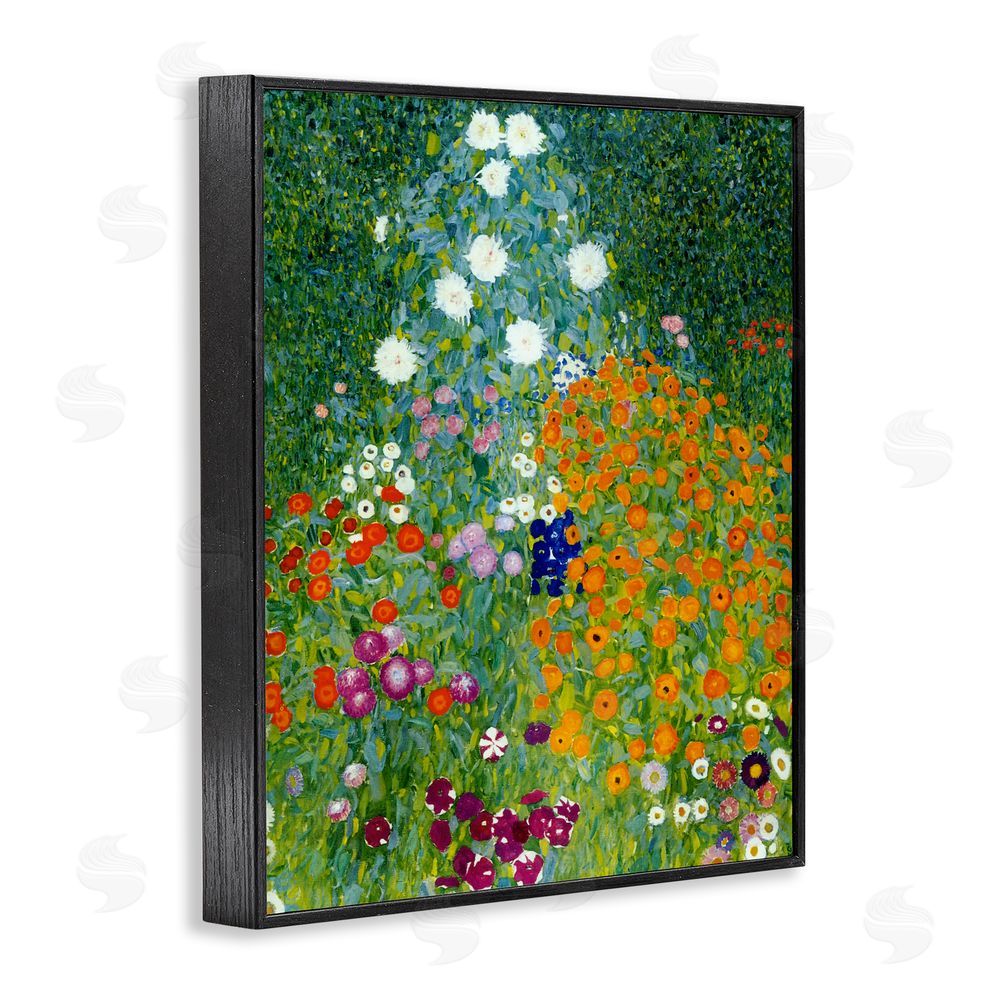 Vintage Hustle Farm Garden Classic Klimt Black Framed Giclee Wall Art
