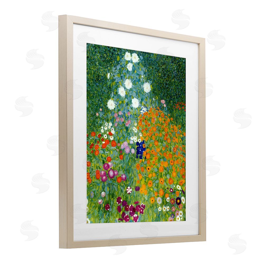 Vintage Hustle Farm Garden Classic Klimt Brown Framed Print Under Glass Wall Art