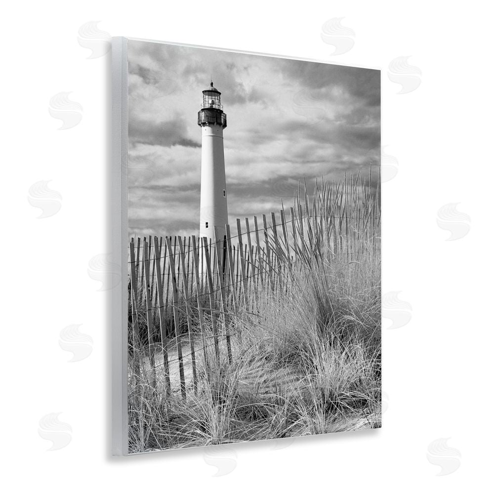 MJ Photography Cape May Lighthouse View Wall Plaque Art Print with White Foil Wrap