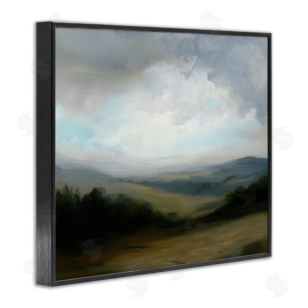 Annabelle Hall Refreshed Quiet Rolling Hills Black Framed Giclee Wall Art