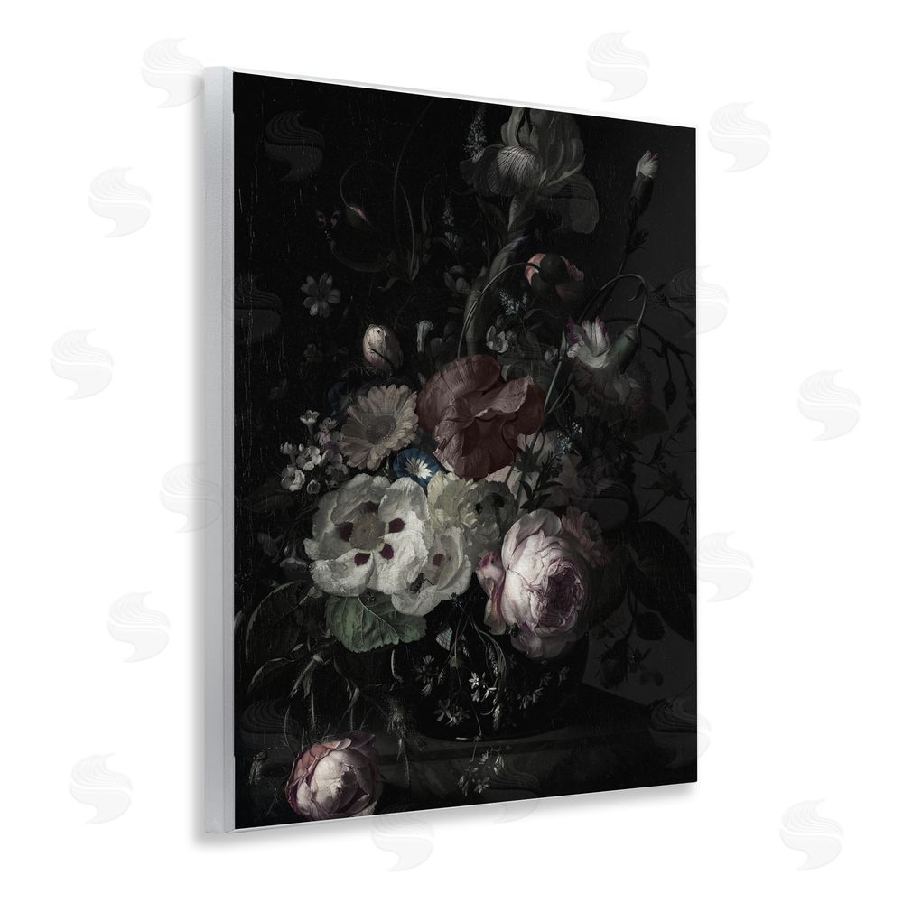 Annabelle Hall Dark Arrangement of Flowers Wall Plaque Art Print