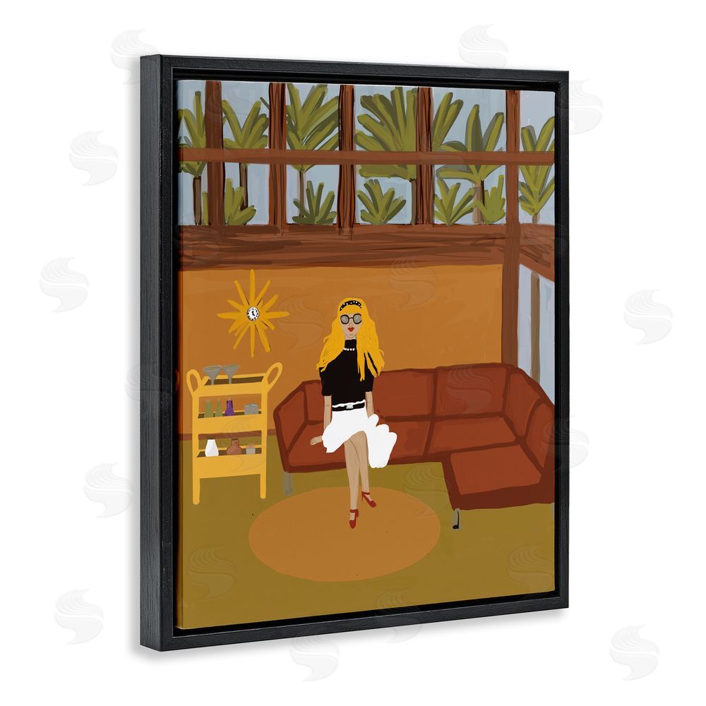 Kristal Clifford Living The Girl Life Black Floating Framed Canvas Wall Art