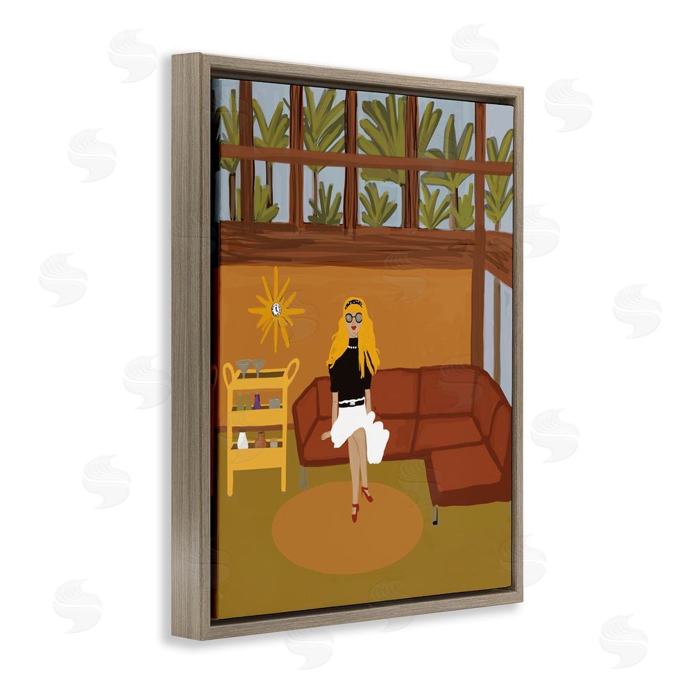 Kristal Clifford Living The Girl Life Brown Floating Framed Canvas Wall Art