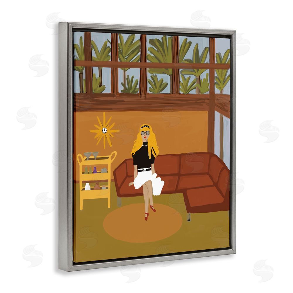 Kristal Clifford Living The Girl Life Gray Floating Framed Canvas Wall Art