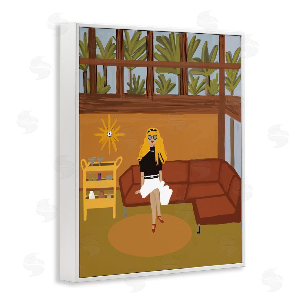 Kristal Clifford Living The Girl Life White Framed Giclee Wall Art