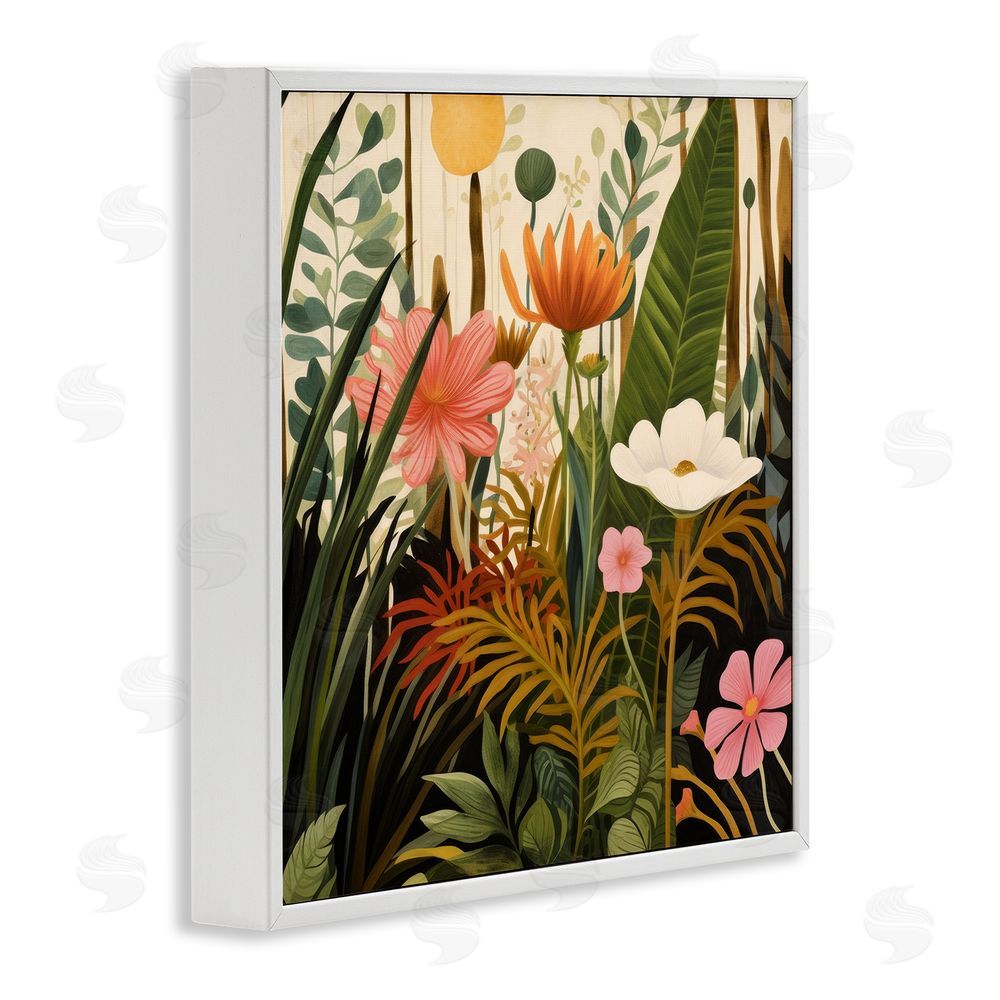 Lazar Studio Botanical Embrace in the Jungle White Framed Giclee Wall Art Print