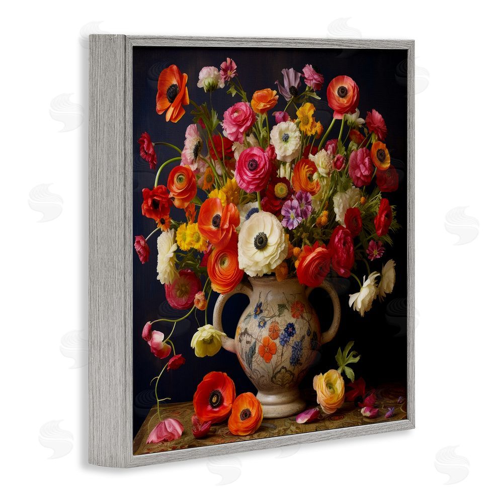 Lazar Studio Harmonious Bouquet Composition Gray Framed Giclee Wall Art