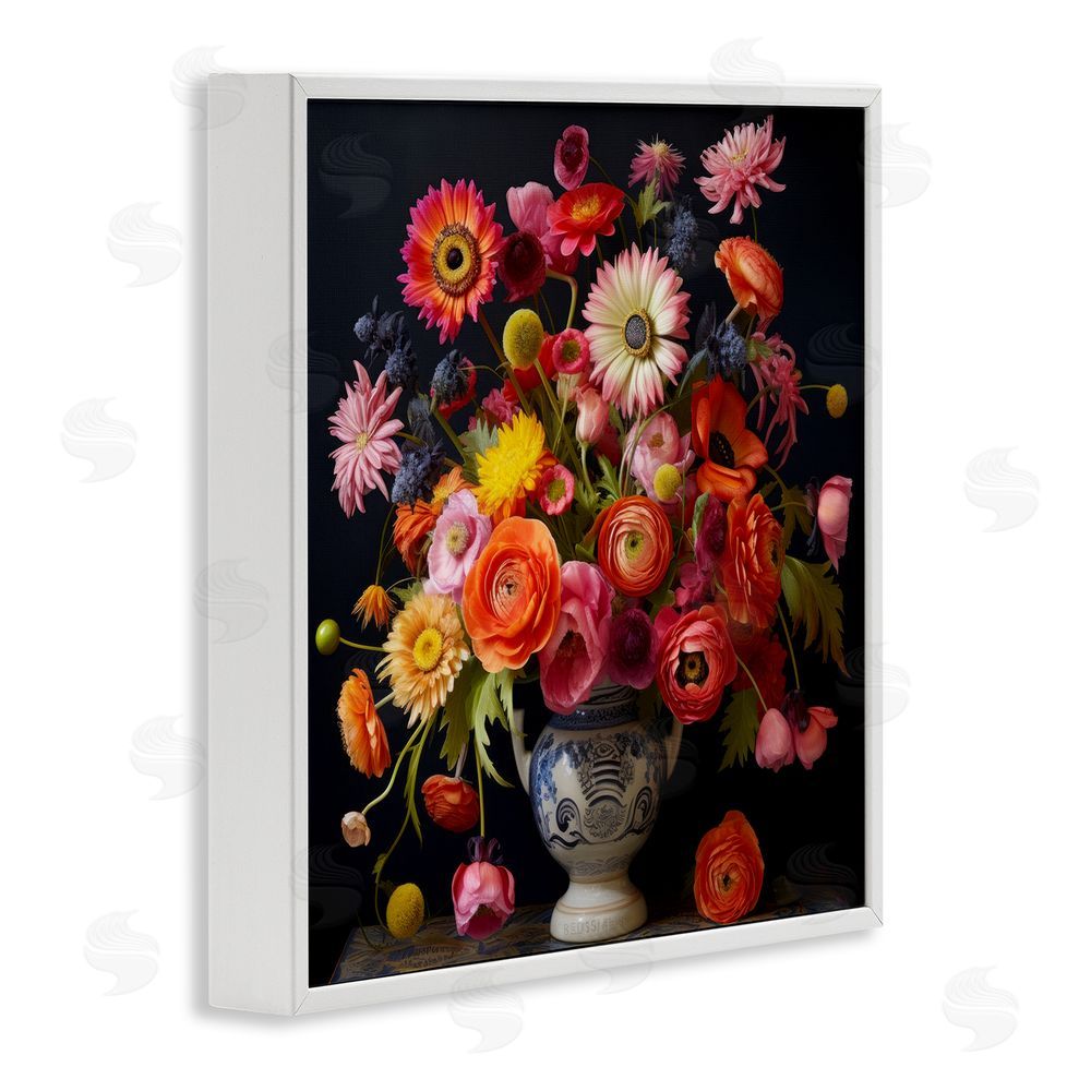 Lazar Studio Harmonious Spring Bouquet White Framed Giclee Wall Art