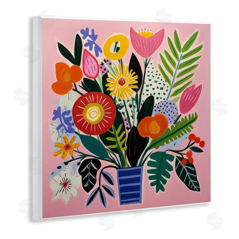 Lazar Studio Floral Flourish Summer Bouquet Wall Plaque Home Decor Art Print