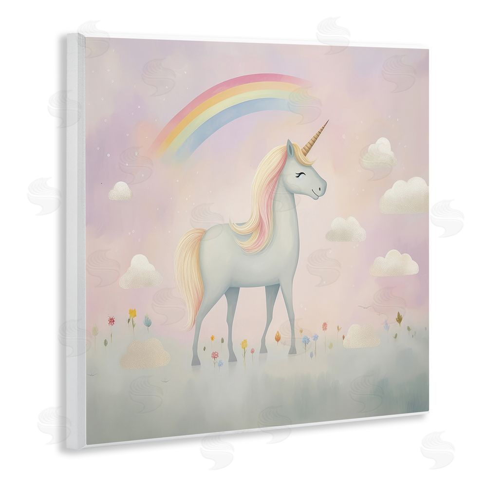 Lazar Studio Mystical Unicorn Dreams in Pastel Wall Plaque Home Decor Art Print