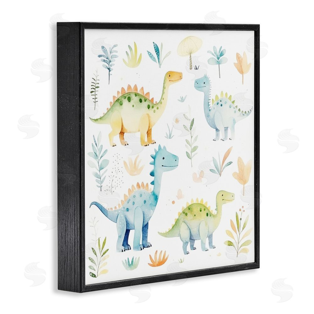Lazar Studio Different Dinosaur Wonders Black Framed Giclee Wall Art Print