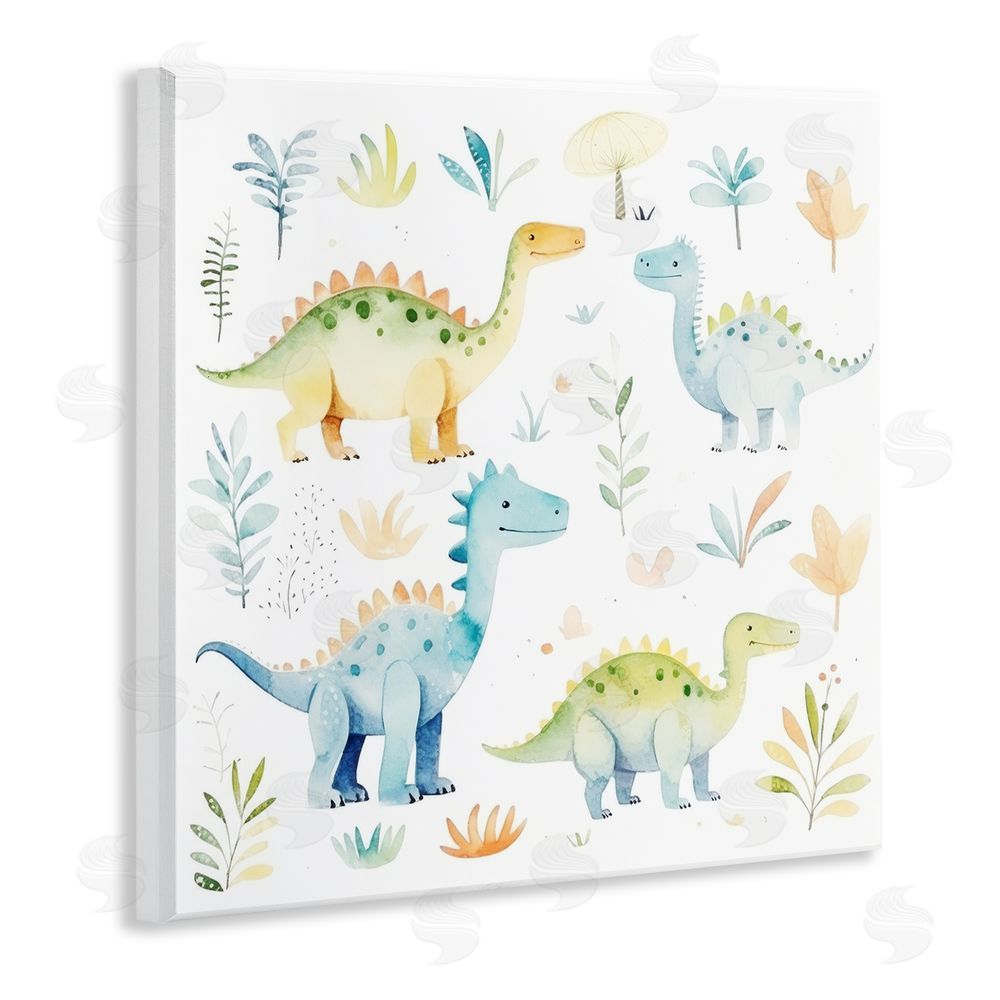 Lazar Studio Different Dinosaur Wonders Wall Plaque with Fixed Lithograph Print
