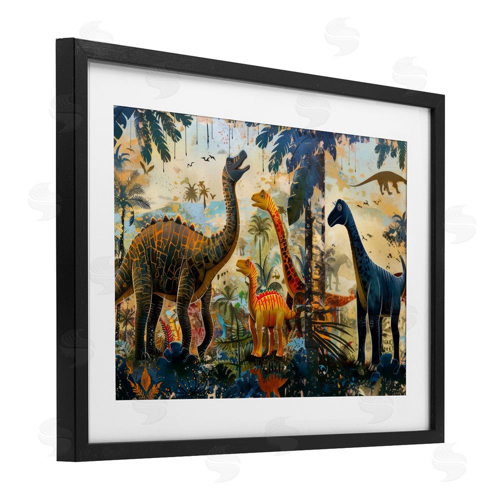 Lazar Studio Jurassic Journey in Nature Black Framed Print Under Glass Wall Art