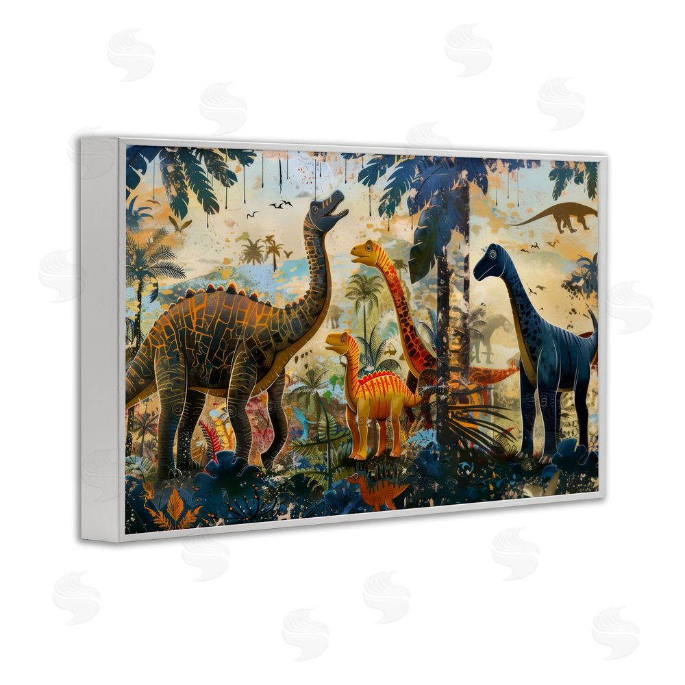 Lazar Studio Jurassic Journey in Nature White Framed Giclee Wall Art