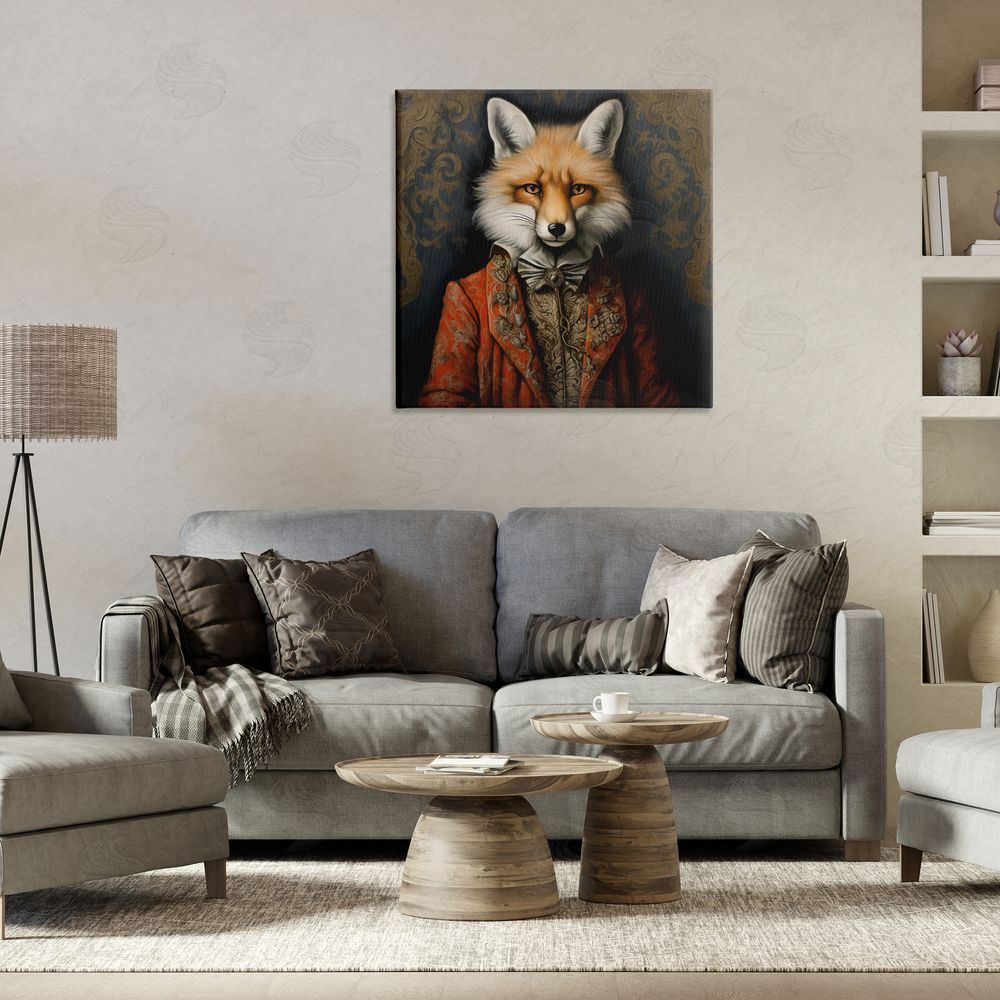 Lazar Studio Mystical Metamorphosis Fox Stretched Canvas Wall Art in Room